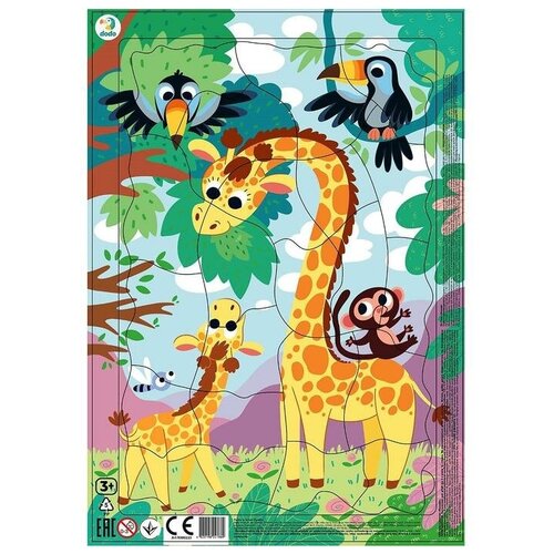 Купить Dodo Пазл в рамке «Жираф», 21 элемент