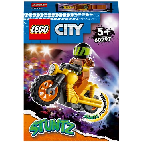 конструктор lego city 60331 туристический трюковой мотоцикл 10 дет Конструктор LEGO City Stuntz 60297 Разрушительный трюковый мотоцикл, 12 дет.