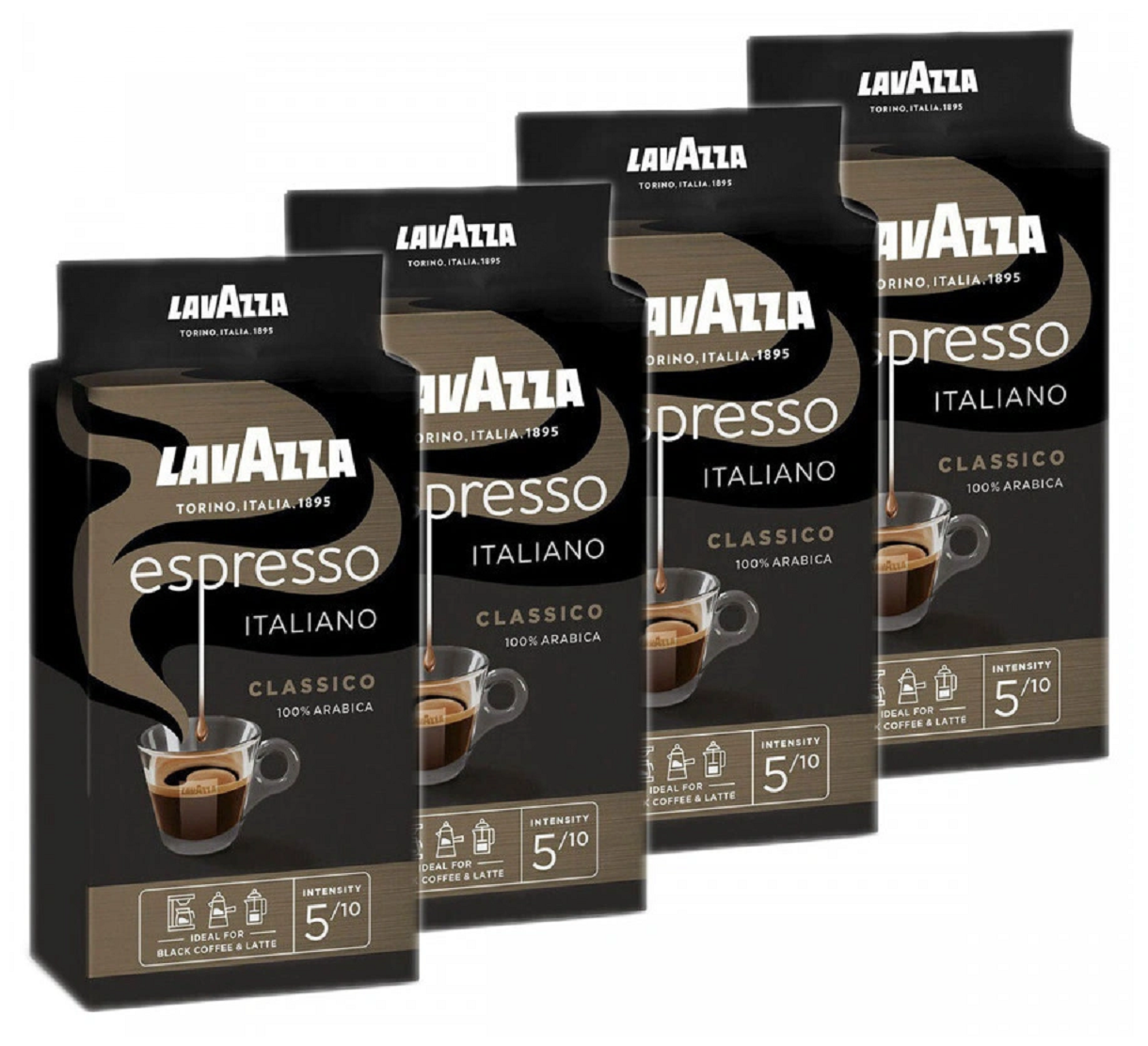 Кофе молотый Lavazza Espresso в/у 250 г, 4 шт.