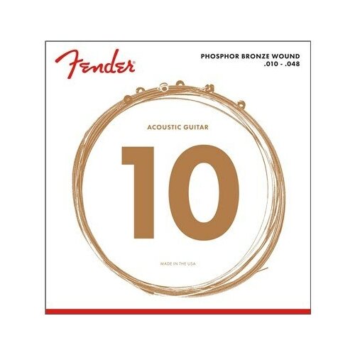 Cтруны для акустической гитары FENDER STRINGS NEW ACOUSTIC 60XL PHOS BRNZ BALL 10-48