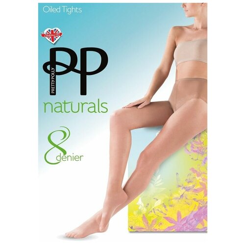 Колготки Pretty Polly Naturals, 8 den, размер S-M, золотой, бежевый