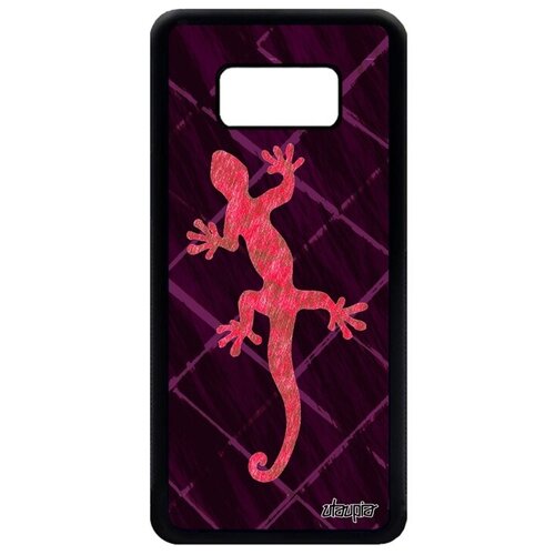 фото Необычный чехол на смартфон // galaxy s8 // "саламандра" василиск змей, utaupia, темно-розовый
