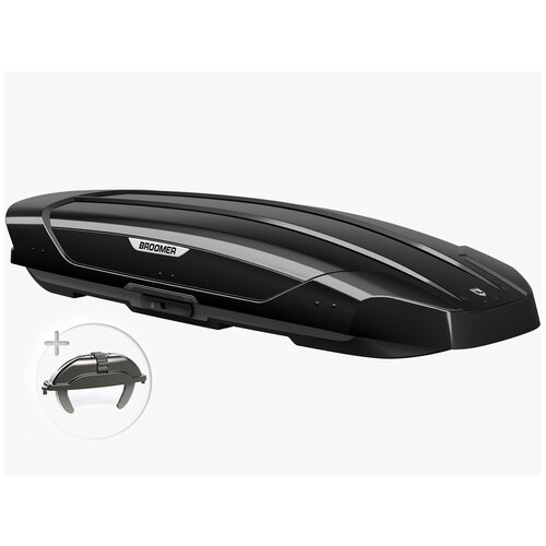 Бокс на крышу Broomer Venture LS (450л) Черный Глянец с быстросъемной системой Broomer Fast Mount
