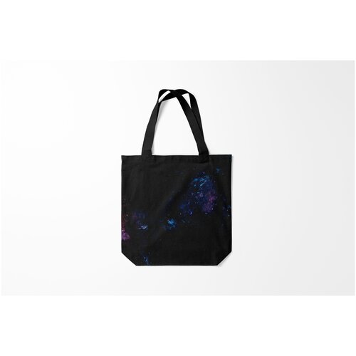 фото Сумка-шоппер / 40х40 см / неоновые принты / космос звезды burnettie
