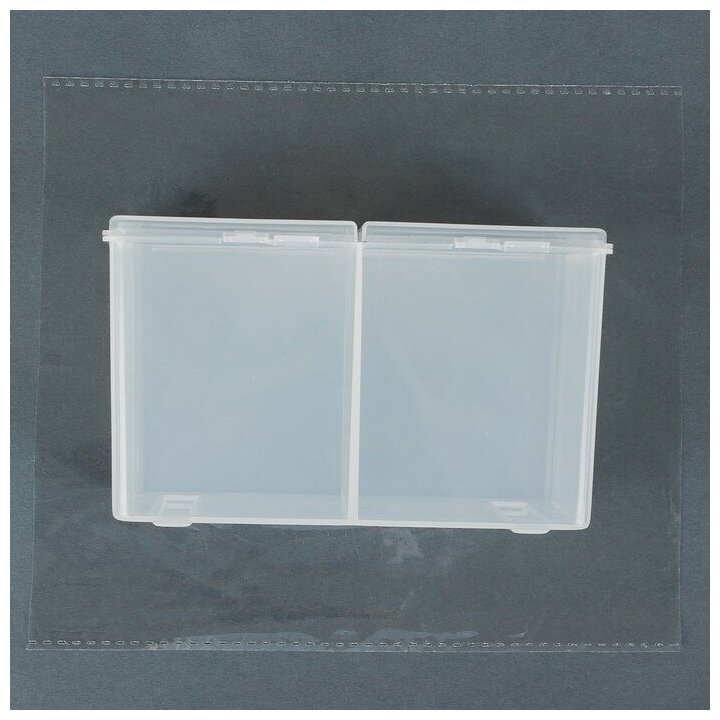 Контейнер для маникюрных/косметических принадлежностей, 2 ячейки, 12,5 × 7,5 × 7,5 см, цвет микс - фотография № 4