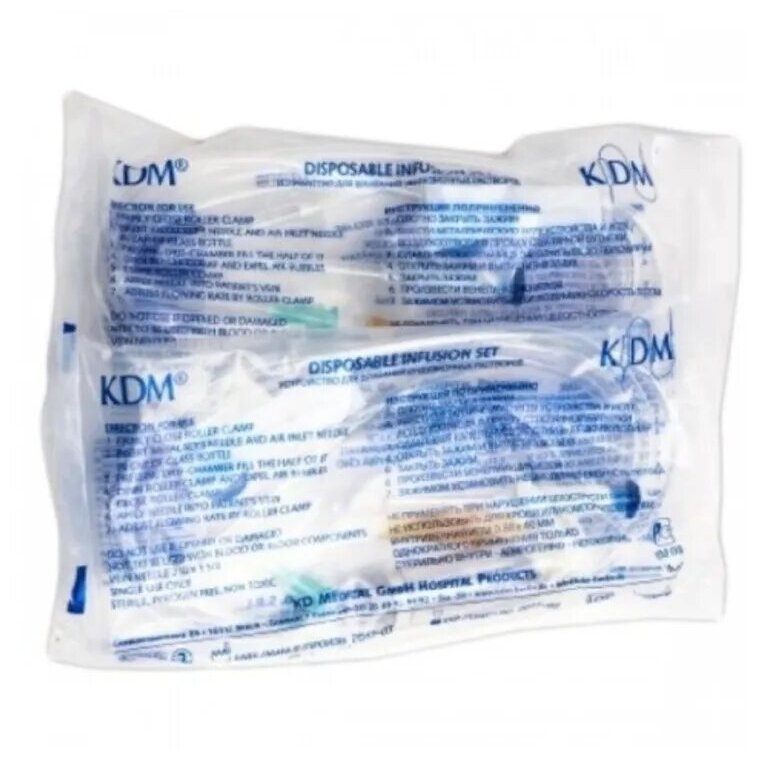 Система инфузионная KDM с пластиковым шипом игла 21G (08 х 40) -10 шт