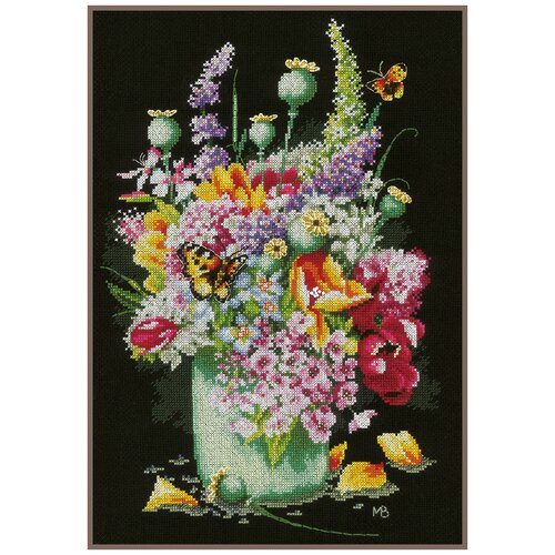 lanarte набор для вышивания poppies 23 x 31 см pn 0196178 Lanarte Набор для вышивания Букет цветов (PN-0183477), 39 х 27 см