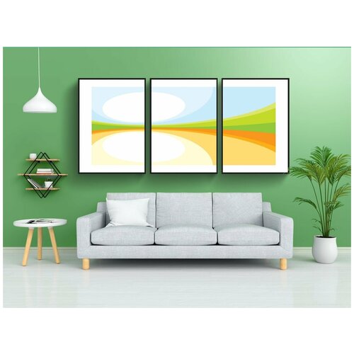 фото Набор модулных постеров для интерьера "пейзаж, задний план, фон" 60x90 см. в тубусе, без рамки lotsprints