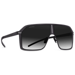 Титановые солнцезащитные очки GRESSO Nevada - маска / черные - изображение