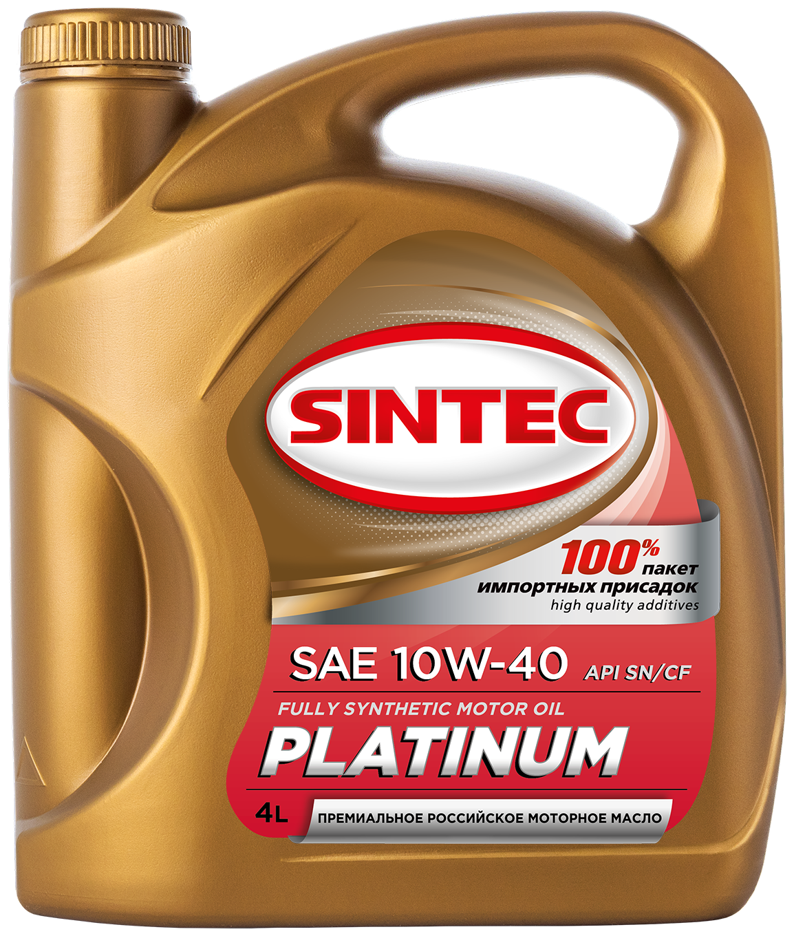 Моторное масло SINTEC Platinum 10W-40 Синтетическое 4 л