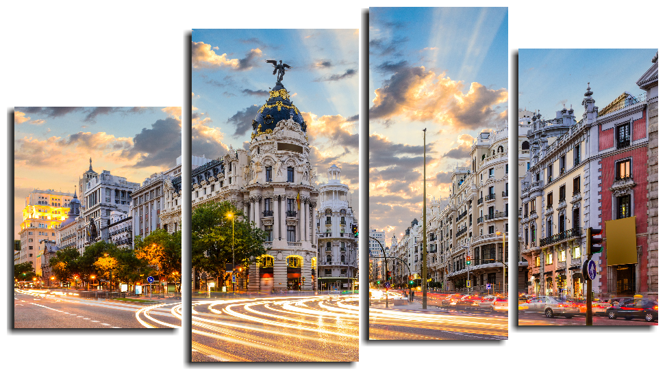 Модульная картина Мадрид Испания 116х64 см