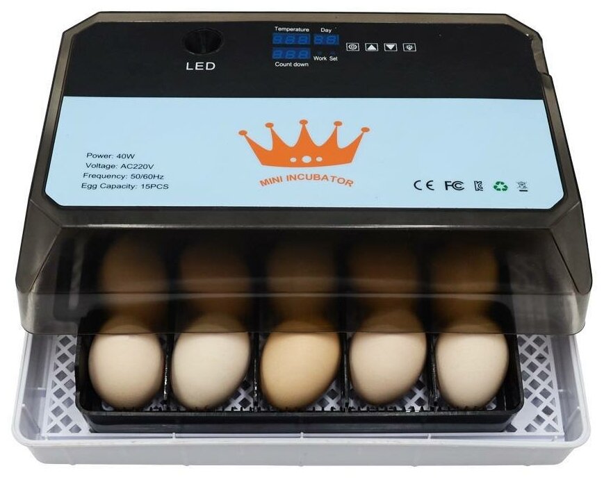 Инкубатор автоматический для яиц разных видов птиц - фотография № 1