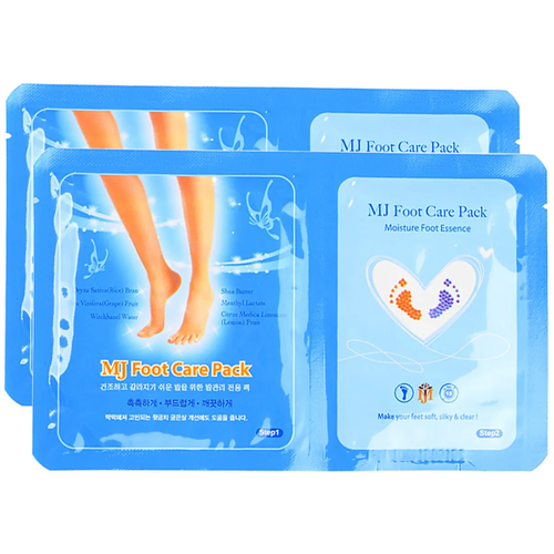 Маска-носочки для ног с гиалуроновой кислотой Mijin Foot Care Pack, 22 г - 2 шт mijin cosmetics носочки маска для ног mj foot care pack 22 мл 1 уп