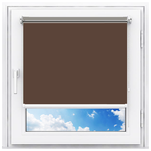 фото Рулонная штора на окно мини эко (коричневый, 75, 210) мастер плюс