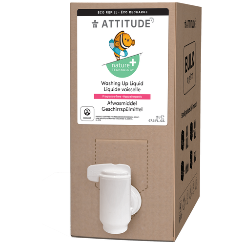 ATTITUDE Bulk2 Go Средство для мытья посуды гипоаллергенное без запаха 2 л