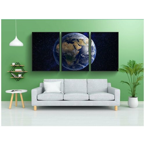 фото Набор модулных постеров для интерьера "земля, планета, пространство" 60x90 см. в тубусе, без рамки lotsprints