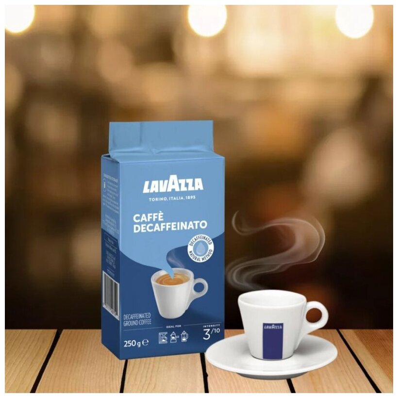 Кофе молотый Lavazza Caffe Decaffeinato (без кофеина) в/у, 6x250г - фотография № 9