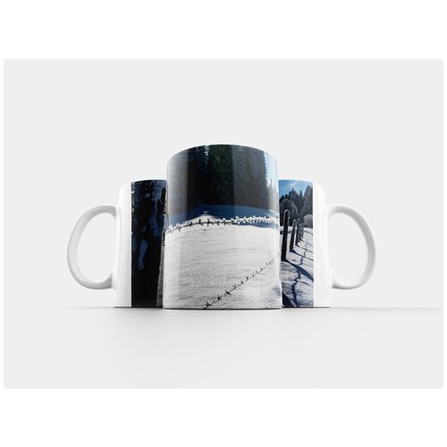 фото Кружка "зима, холодный, изгородь" 320 мл lotsprints