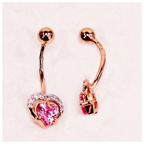 Пирсинг из золота с фианитами