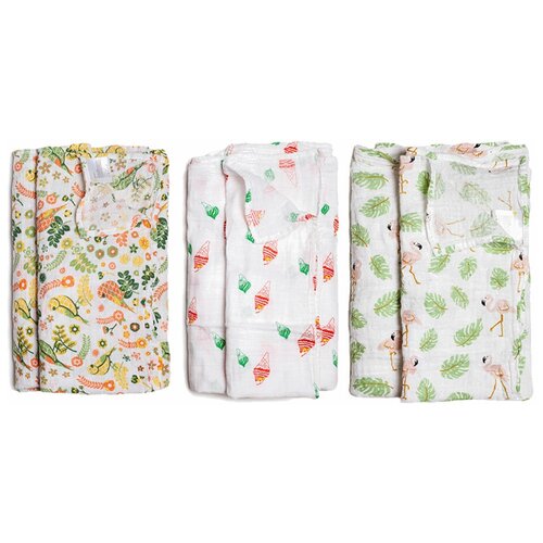 OLANT BABY комплект пеленок из муслина 3 штуки 120х120 см