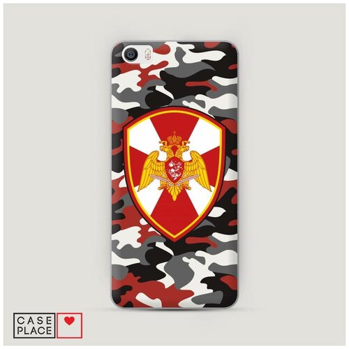 фото Чехол пластиковый xiaomi mi5 росгвардия красный камуфляж case place
