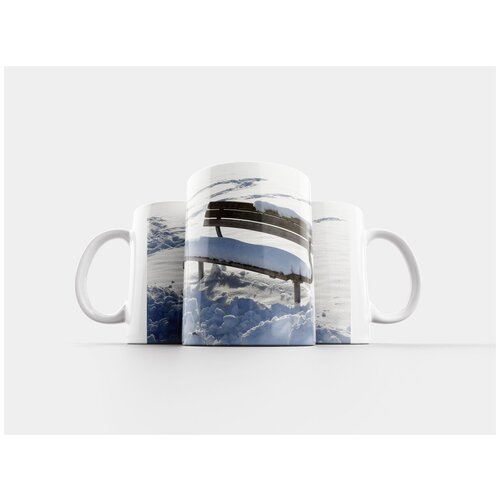 фото Кружка "зима, снег, скамейка" 320 мл lotsprints