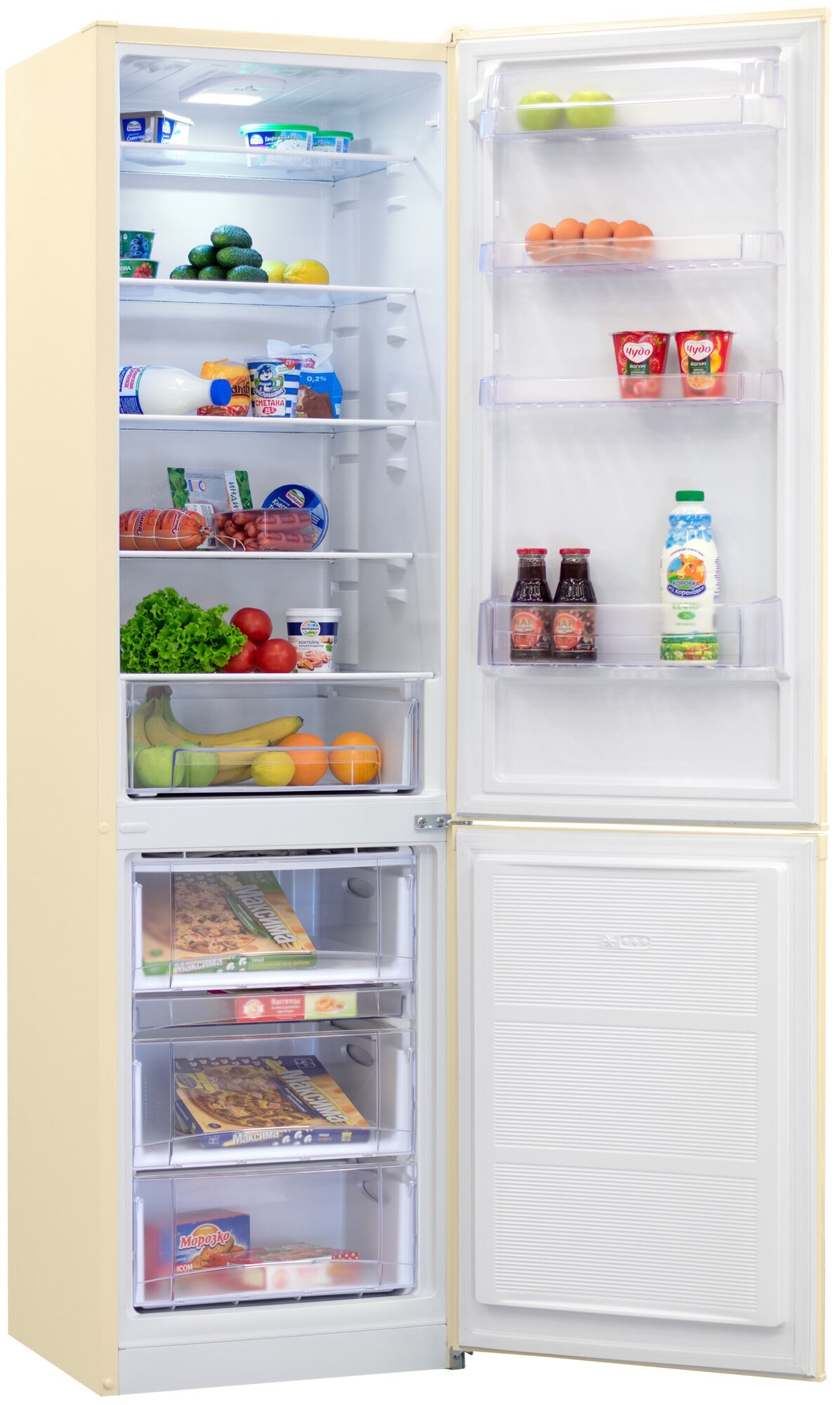 Холодильник Nordfrost NRB 154 532 бежевый мрамор (двухкамерный) - фотография № 4