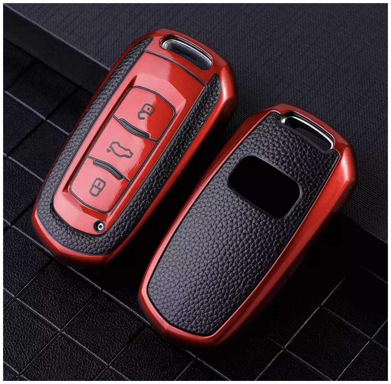 Чехол на ключ Geely Atlas/ Джили Атлас TPU red