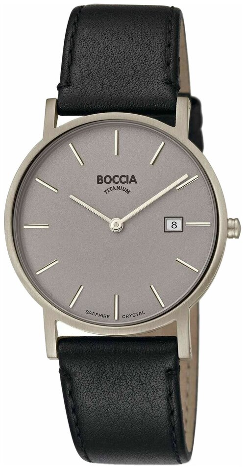 Наручные часы BOCCIA Circle-Oval 3637-01, серебряный, серый