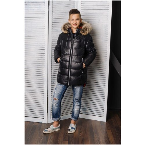 фото Куртка g`n`k 3с-833 (черный, мальчик, 10 лет / 140 см)