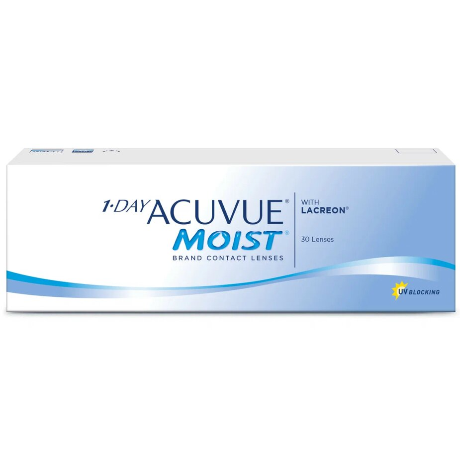 Контактные линзы ACUVUE 1-DAY MOIST, 30 шт., R 8,5, D -2,75