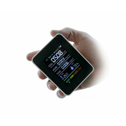 Умный автономный Tuya Wi-Fi датчик-детектор (монитор качества воздуха) 5 в 1 - Straz-Gaz M5 (914-ТУЙЯ) (O43480AV). Звуковая сигнализация 85 дБ.