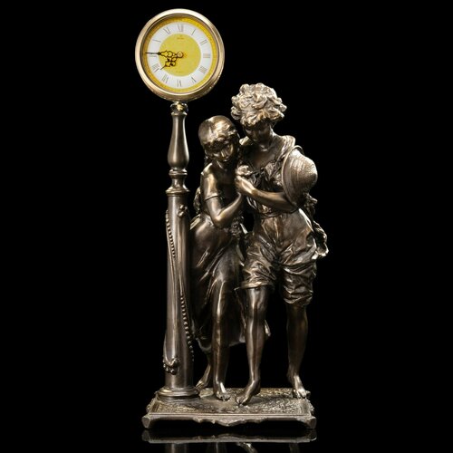 Часы каминные Юноша и девушка механизм Gastar металл пластик Европа 2000-2020 гг 44850₽