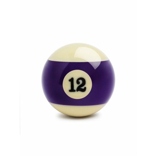 Шар для бильярда №12 38 мм бильярдный шар, белый/фиолетовый