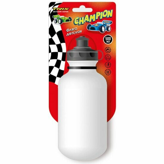 Фляга Trix Champion детская, 500 мл, защитная крышка, LDPE