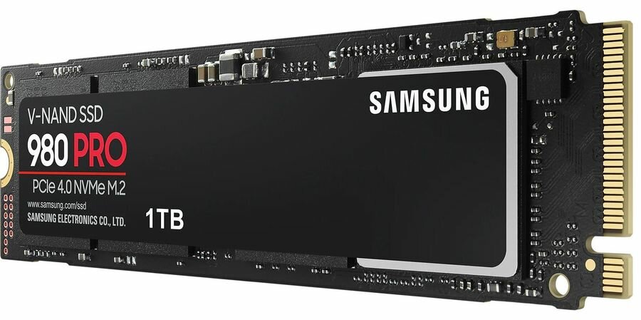 SSD накопитель Samsung 980 PRO MZ-V8P1T0B/AM 1ТБ, M.2 2280, PCIe 4.0 x4, NVMe, M.2