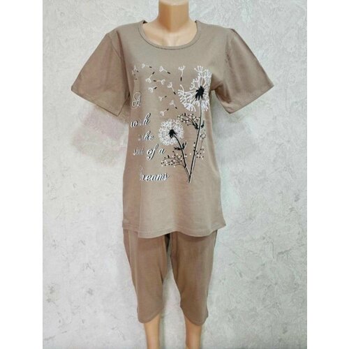 Пижама , размер 54-56, коричневый пижама asvish размер 54 56 коричневый