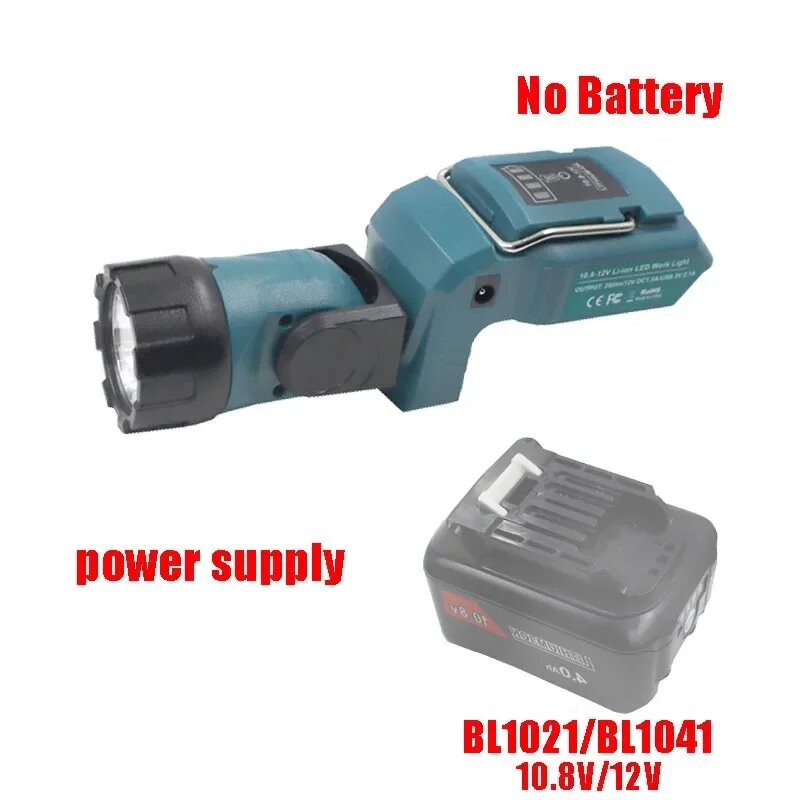 Портативная рабочая лампа Dawupine синяя для аккумуляторов Makita BL1021 BL1041