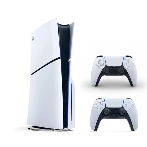 фото Игровая приставка sony playstation 5 slim, с дисководом, 1 тб, два геймпада