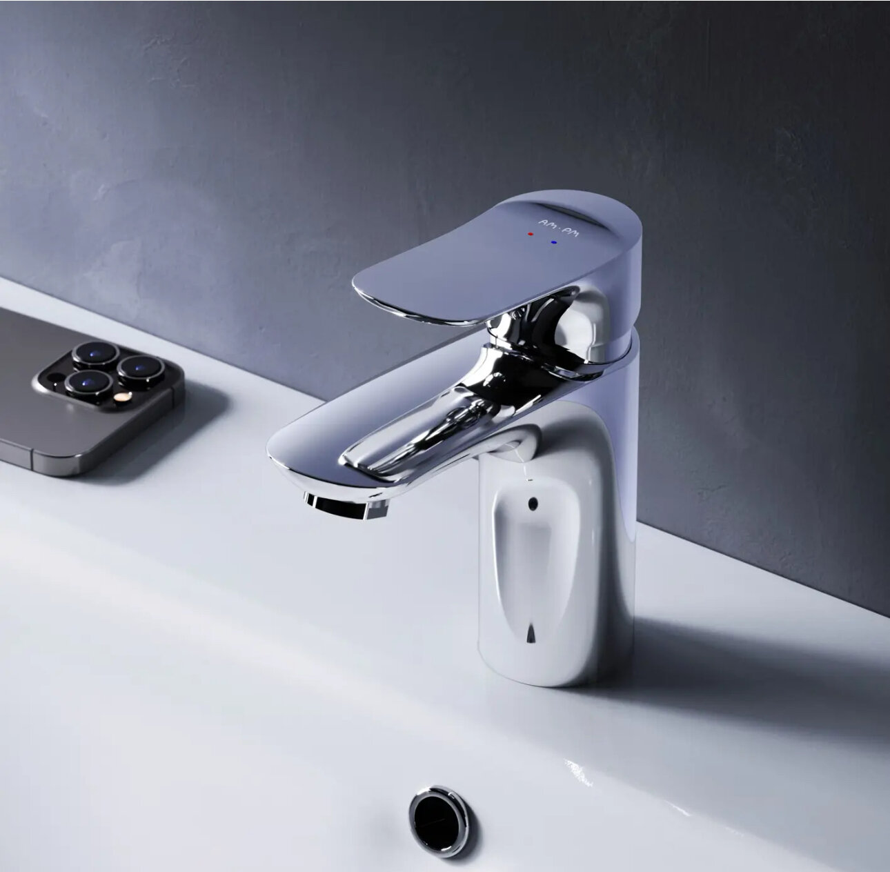 Смеситель для раковины AM.PM Moxie F9ML2100 однорычажный цвет хром - фото №2