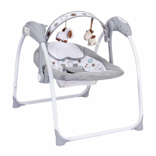 Электрокачели для новорожденных 0-9 кг Tommy SW 205 светло-серый 7190₽