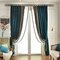 blue coffee curtain