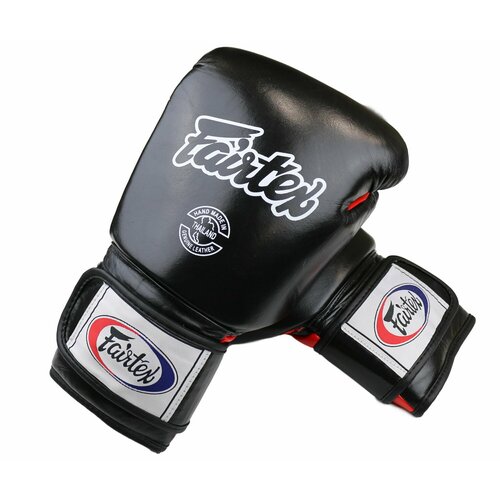 Перчатки для бокса Fairtex BGV9 черные - красные 14 унций