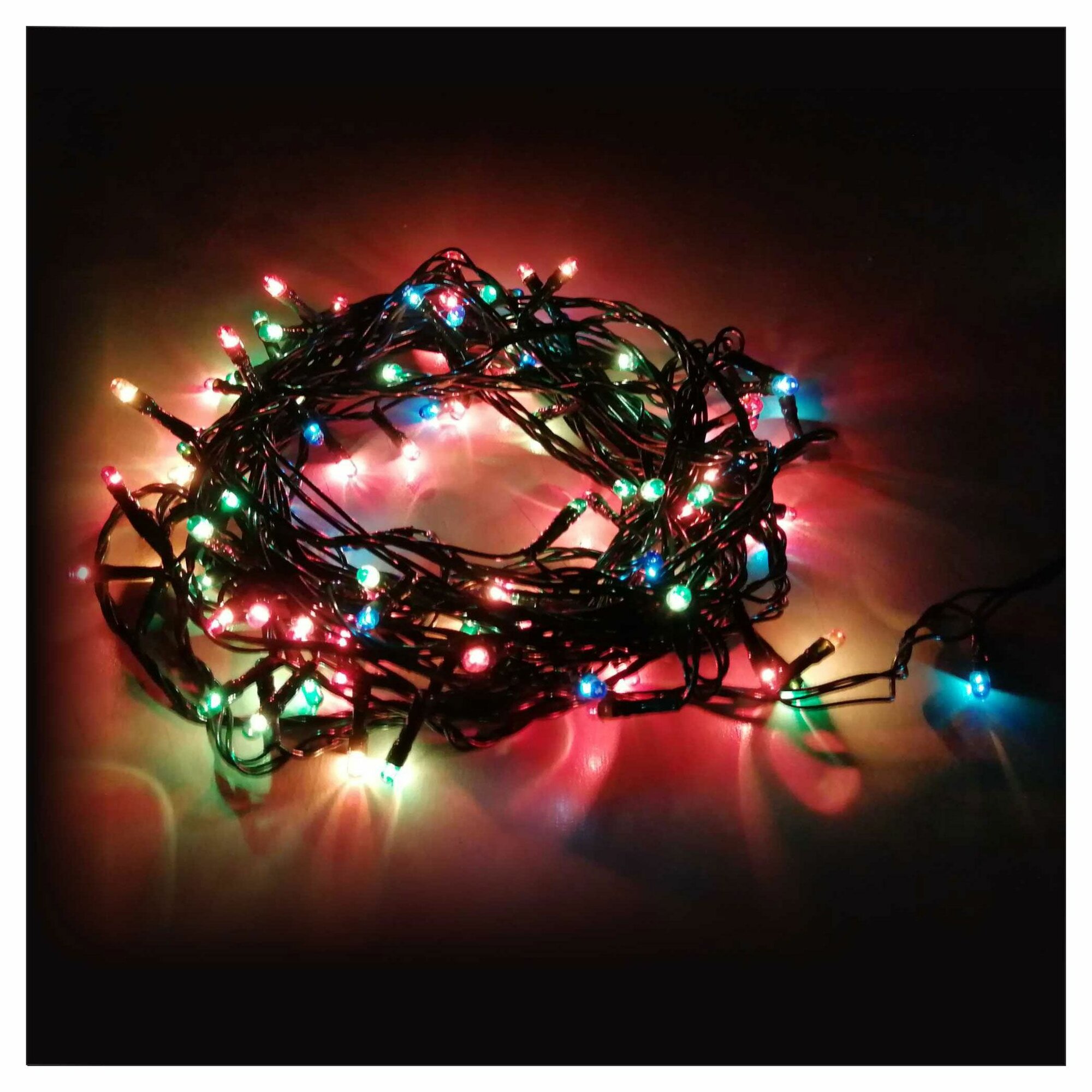 Гирлянда электрическая 50 ламп мультиколор 35 м