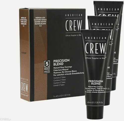 Изображение товара American Crew 5/6 Камуфляж для седых волос пепельный оттенок - Precision Blend Medium Ash 3x40 мл