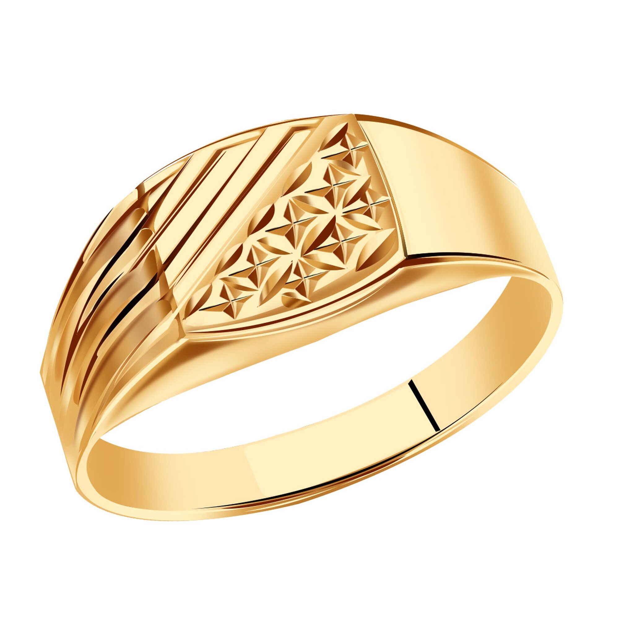 Печатка Diamant online, красное золото, 585 проба