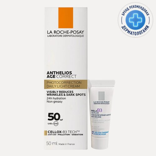 Изображение товара Набор для лица La Roche-Posay Anthelios, антивозрастной крем SPF50 50 мл + уход против пигментации SPF30 3мл