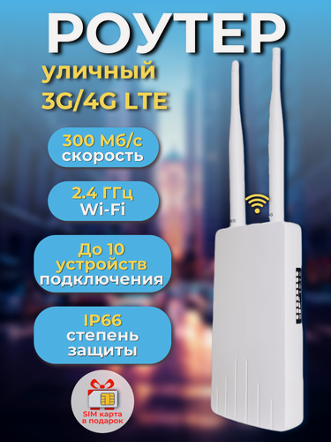 Изображение товара Роутер Wi-Fi 4G уличный всепогодный с сим картой в подарок