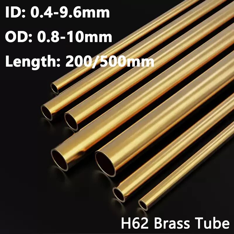 Латунные трубы 08-10 мм 200/500 мм Brass 2x1x200mm 1pcs