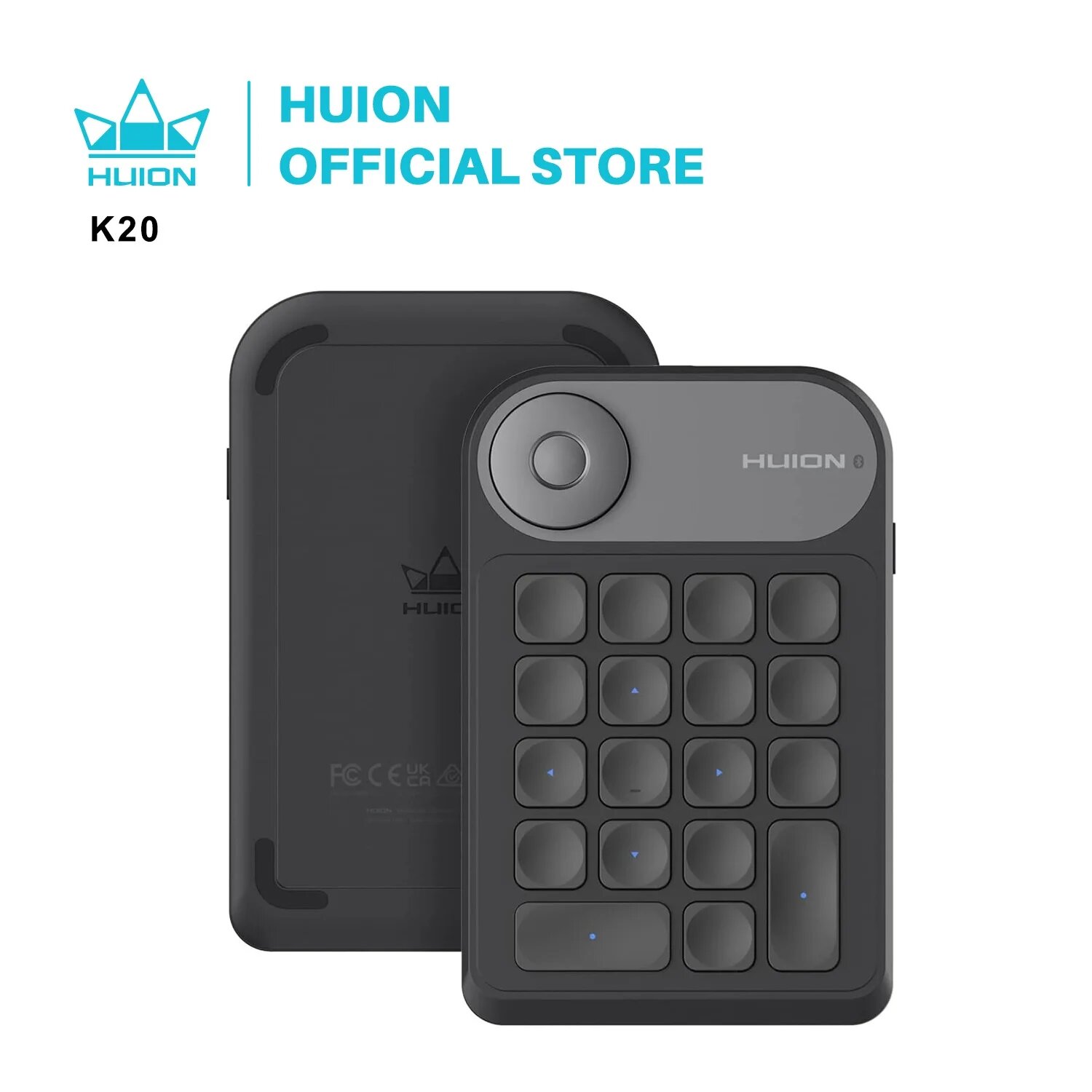 Мини-клавиатура Huion K20 для рисования, планшета, ПК и телефона, клавиатура с 18 клавишами + контроллер набора, обновленная версия, K20